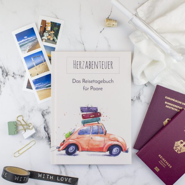 Reisetagebuch für Paare, Flitterwochen, Hochzeitsreise