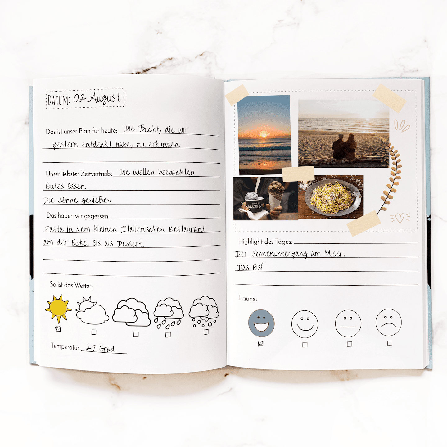 Reisetagebuch für Paare Ideen, Reisejournal selbst gestalten, Tagebuch Urlaub Inspiration, Reiseerinnerungen festhalten