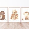 Kinderbild Kinderposter "Eulen Mama", A4 Poster Kinderzimmer Deko, Kinderbilder Tiere, Dekoration Babyzimmer, Wanddekoration, Baby Geschenk