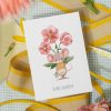 Klappkarte "Du bist die Beste" Grußkarte Glückwunschkarte Muttertag Geburtstag Geschenkidee Dankeskarte Geburtstagskarte, DIN A6 Maus Blumen