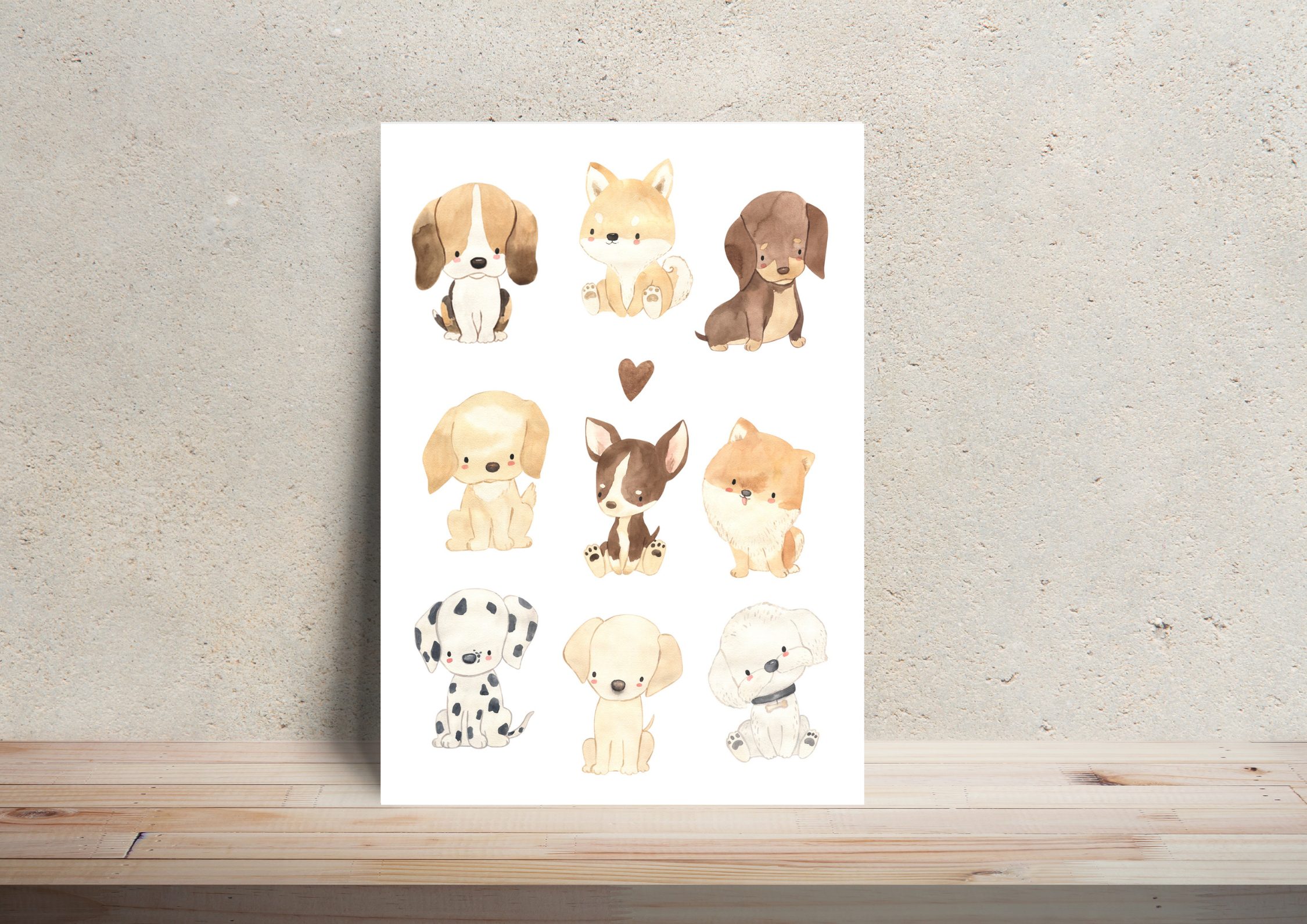 Karte Hund, Hunderassen Postkarte, Geschenk Hundeliebhaber, DIN A6, Postkarte Hund, Dackel, Golden Retriever, Labrador, Dalmatiner, Pudel